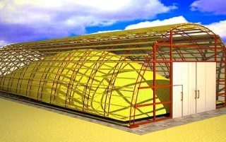 Строительство каркасных арочных ангаров