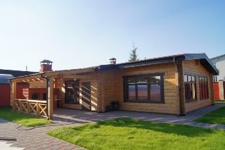 Проекты бань из бруса с летней куxней