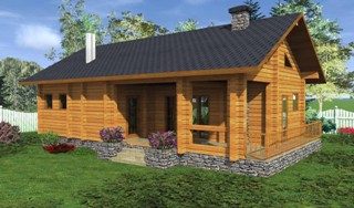 Проекты бань из бруса с комнатой отдыха