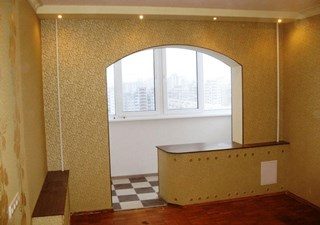 Ремонт зала с балконом в Уфе под ключ