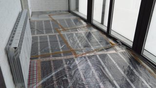 Фото процесса Монтаж теплого пола в Уфе